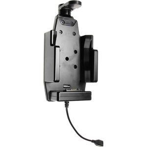 Zebra vehicle charging station, locking lever