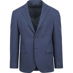 Suitable - Tweed Colbert Mid Blauw - Heren - Maat 50 - Modern-fit