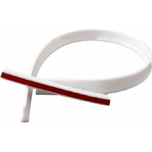 Zelfklevende Siliconen waterkering laag 100cm Wit Douche Dorpel - Water stopper Badkamer - Water Dorpel Waterdorpel - Waterstopper - Douchedeur - Douchebak - Douchegordijn - Water drempel - Zwembad