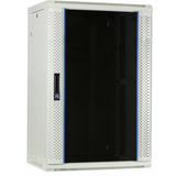DSIT 18U witte wandkast met glazen deur 600x450x900mm (BxDxH) - serverbehuizing - serverrack - serverkast - 19 inch