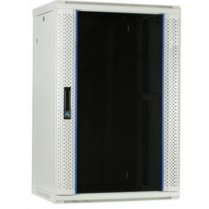 DSIT 18U witte wandkast met glazen deur 600x450x900mm (BxDxH) - serverbehuizing - serverrack - serverkast - 19 inch