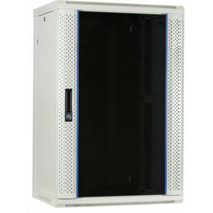 DSIT 18U Witte wandkast / serverbehuizing met glazen deur 600x450x900mm (BxDxH) - 19 inch