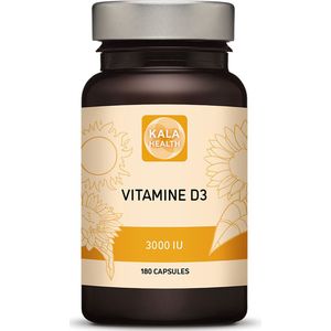 Vitamine D3 75mcg - 180 capsules - Draagt bij aan onderhoud van de Spierfunctie en Botten - Kala Health