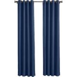 Larson - Luxe hotel blackout gordijn - met ringen - 3m x 2.5m - Donkerblauw