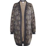 usha - FESTIVAL - Gebreid Vest - Bruin / Antraciet