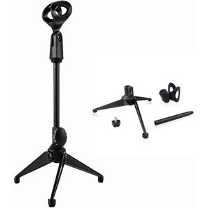Professionele mini instelbare statief microfoon standaard houder (zwart)