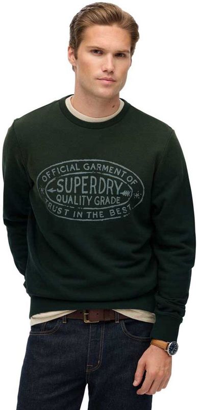 Superdry - Lo-fi Outdoors - Sweatshirt - Groen - Relaxed Fit