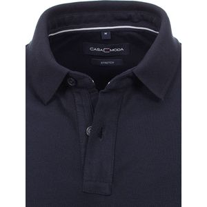Casa Moda Polo Shirt Comfort Fit Effen Stretch Blauw - L