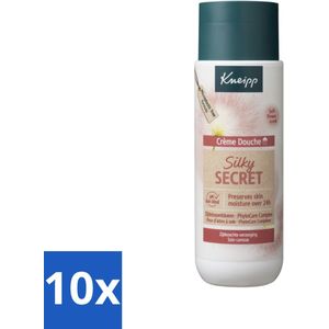 10 x Kneipp - Douchecrème - Silky Secret - 200 ml - Gevoelige Huid - Droge Huid - Zeepvrij - PH-huidneutraal - Verzorgende Geur