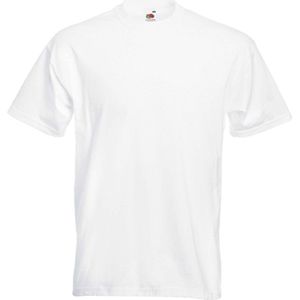 Grote maten basic witte t-shirt voor heren - voordelige katoenen shirts 5XL (50/62)