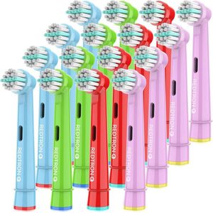 Elektrische tandenborstelkoppen voor kinderen - Vervangende heads met zachte borstelharen (16 stuks)