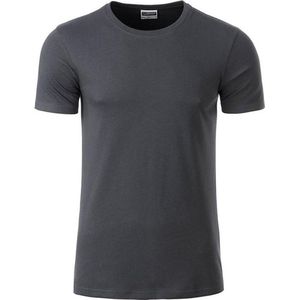 James and Nicholson - Heren Standaard T-Shirt (Donkergrijs)