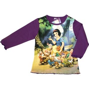 Disney Princess - Meisjes Kleding - Longsleeve - Paars - Sneeuwwitje en de Zeven Dwergen - T-shirt met lange mouwen - Maat 86
