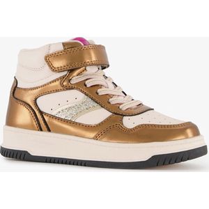 Blue Box hoge meisjes sneakers beige goud - Maat 31