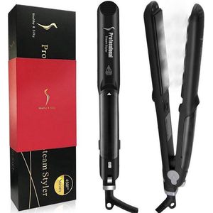 Steam Stoom Pro & Infrared Hair Straightener Stijltang - Zwart 235ºC Nu Gratis Accessories