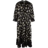 Ralph Lauren - Midi-jurk - Zwart - Multicolor - 100% Polyester