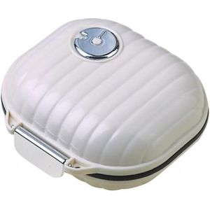 Medicijnendoosje - Pillesdoosjes met 7 compartimenten - Pillendoos - Pillendoosje - Medicijndoos met stevige sluiting - Pillenorganizers - Waterdicht - Draagbaar - Medicijndispenser voor op reis, gezondheid en huishouden - Klein - Wit