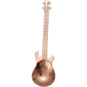 Theelepeltje gitaar - RVS Koffielepel - Thee en Koffie Lepel - Rosé Goud