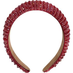 Headband stones - Haarband -red -rood- Yehwang-kerst