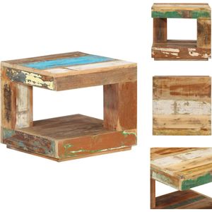 vidaXL Salontafel - hout - 45 x 45 x 40 cm - landelijke stijl - Tafel