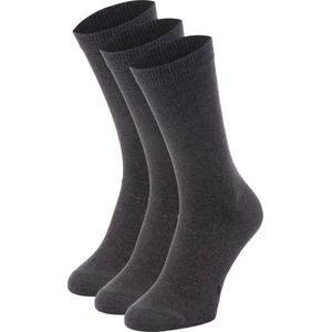 NOMAD® Daily 3 Pack Sokken Maat 35-38 | Donkergrijs | Bio-Katoen | Dames & Heren Sokken | Naadloos | Anti-Geur | Dagelijks gebruik