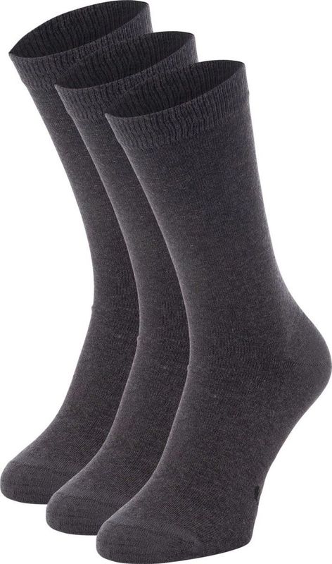 NOMAD® Daily 3 Pack Sokken Maat 35-38 | Donkergrijs | Bio-Katoen | Dames & Heren Sokken | Naadloos | Anti-Geur | Dagelijks gebruik
