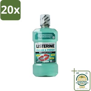 20 x Listerine – Mondwater – Clean & Fresh – Zonder alcohol – 500 ml - Grootverpakking - Koffie - Koffiezetapparaat - Koffiezetapparaat
