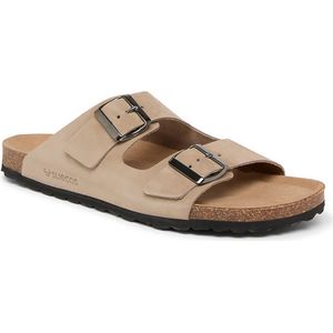 Suecos EK slippers soft heren maat 43 – latte - vermoeide voeten – zacht voetbed - antibacteriële binnenzool – comfortabel - ademend