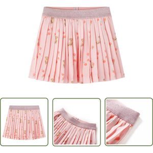 vidaXL Meisjesrok - Kinderplooirok - Kinderplooirok 92 lichtoranje - Kindermode - Zomerrok - Oranjerock