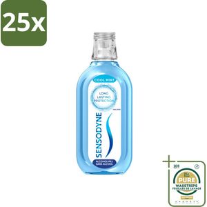 25 x Sensodyne - Mondwater - Fresh & Cool - Gevoelige Tanden - 500 ml - Grootverpakking - Gevoelige Tanden - Mondwater - Frisse Adem - Tandgevoeligheid - Fluoride