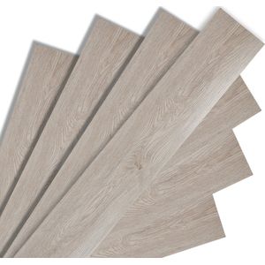 PVC-vloerbedekking- PVC vloeren - vinylvloer- Vinyl vloeren- Natuurlijk - 91,5 x 15,2 cm x 1.5 mm - dikte 1.5 mm - 21 tegels-Witte eik