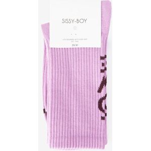 Sissy-Boy - Lichtpaarse sokken met tekst