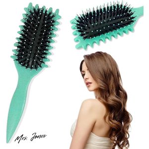 Mrs. Jones Krulhaar borstel kam krul definiëren styling borstel voor ontwarren vormgeven en definiëren krullen zwijn haren borstel styling borstel voor vrouwen meisjes speelgoed opslag emmer met korting en gratis verzending .