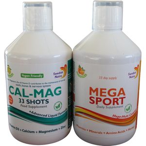 Voordeelpack CalciumMagnesium & Mega Sport multivitamine, Al deze ingrediënten en nutriënten zorgen voor een verbetering van energie en uithoudingsvermogen. Deze blend valt onder de Multivitaminen en is nog eens gemixt met ijzer, amino