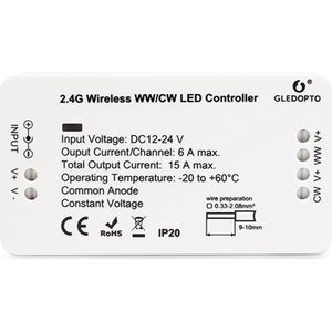 Losse Zigbee controller voor Dual White led strips - Werkt met de bekende verlichting apps