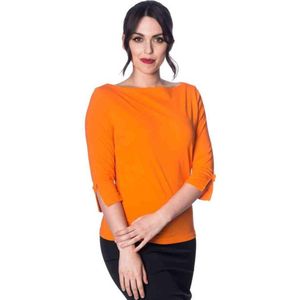 Dancing Days Longsleeve top -S- MODERN LOVE Oranje