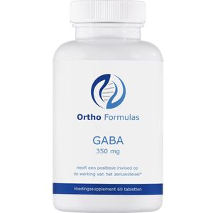 GABA - 350 mg - 60 zuigtabletten - met L-theanine - aminozuren - neurotransmitter - geestelijke rust - mentale balans - werking zenuwstelsel - vegan