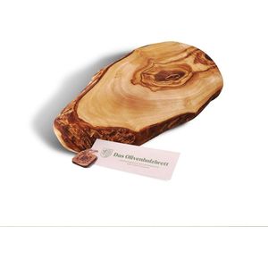 Duurzame Snijplank van Olijfhout - 35 cm - Handgemaakt met Natuurlijke Rand