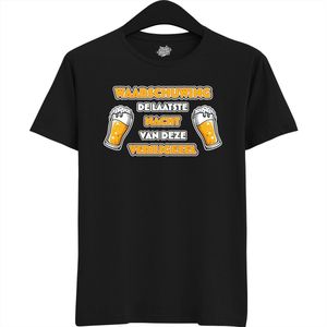 DudeWaarschuwing! De Laatste Nacht | Vrijgezellenfeest Cadeau Man - Groom To Be Bachelor Party - Grappig Bruiloft En Bruidegom Bier Bier Shirt - T-Shirt - Unisex - Zwart - Maat XL