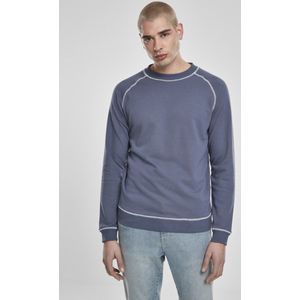 Urban Classics - Contrast Stitching Sweater/trui - M - Blauw