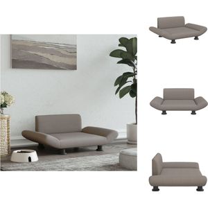 vidaXL Hondenbank - Comfortabel en Duurzaam - 70 x 45 x 28 cm - Taupe - Dierenkussen