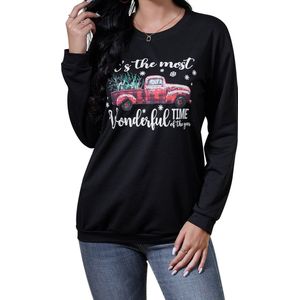 Dames Kerstmis sweatshirt kersttrui vrouwen casual shirt met lange mouwen Christmas Sweat bovenstuk