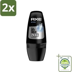 Axe - Deodorant Roller - 48hrs Anti Sweat - Ice Chill - Anti-transpirant - 50 ml - Voordeelverpakking - 2 stuks - Deodorant Roller - Antitranspirant