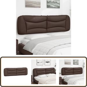 vidaXL Hoofdbordkussen - 180 cm - Kunstleer - Bruin Hoofdkussen - Hoofdbordkussen - Kunstleder - Bruine Bank - Decoratief Kussen