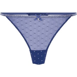 Hunkemöller Dames Lingerie String Trinny - Blauw - maat XS