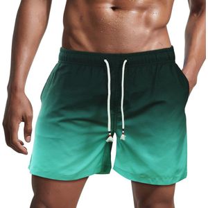 Korte herenzwembroek - Sneldrogende strandbroek en surfbroek met gaasvoering