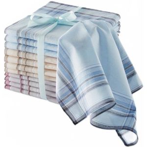 Puur katoenen geruite zakdoeken - pak van 12