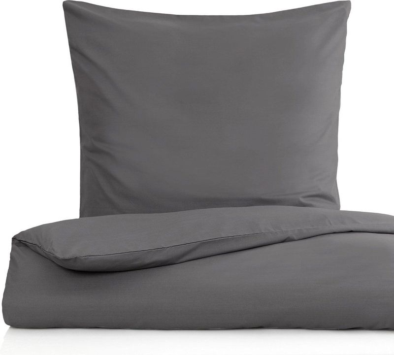 Dekbedovertrek - Grijs - Katoen - 200x220 cm