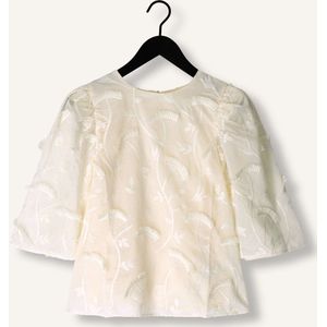 Minus Piper Round Neck Blouse Blouses Dames - Ecru - Maat 38