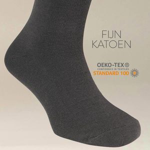 10 Pack Katoenen Sokken voor Dames en Heren - Ademend en Comfortabel - Zwart, Blauw en Grijs